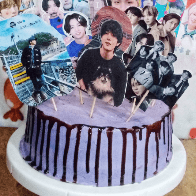 BTS Theme Photo  Cake