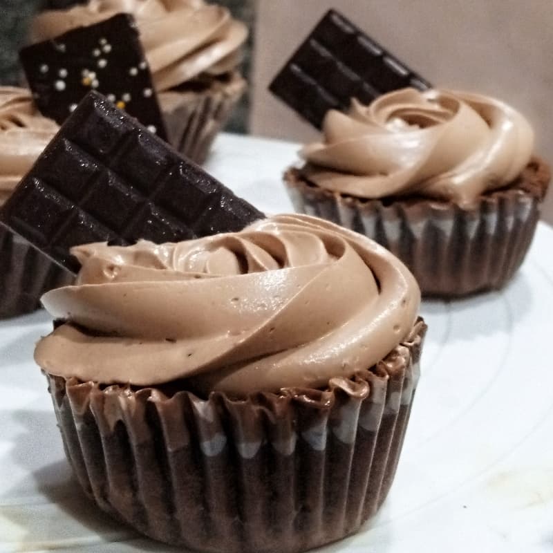 Triple chocolate cupcake