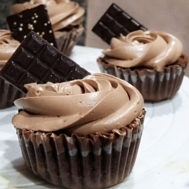 Triple chocolate cupcake