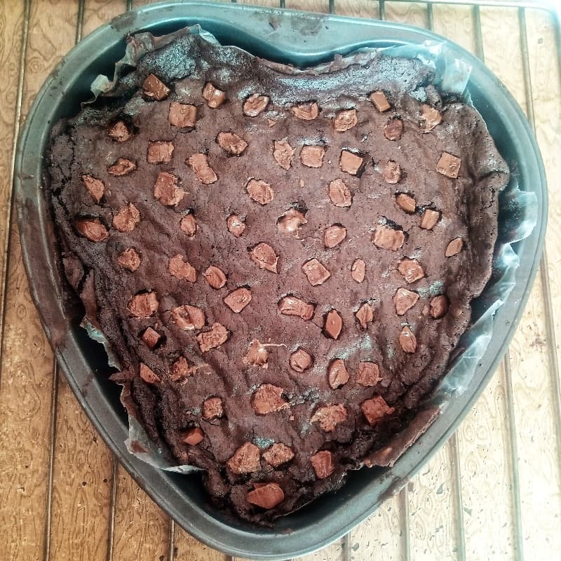 Heart Brownie cake