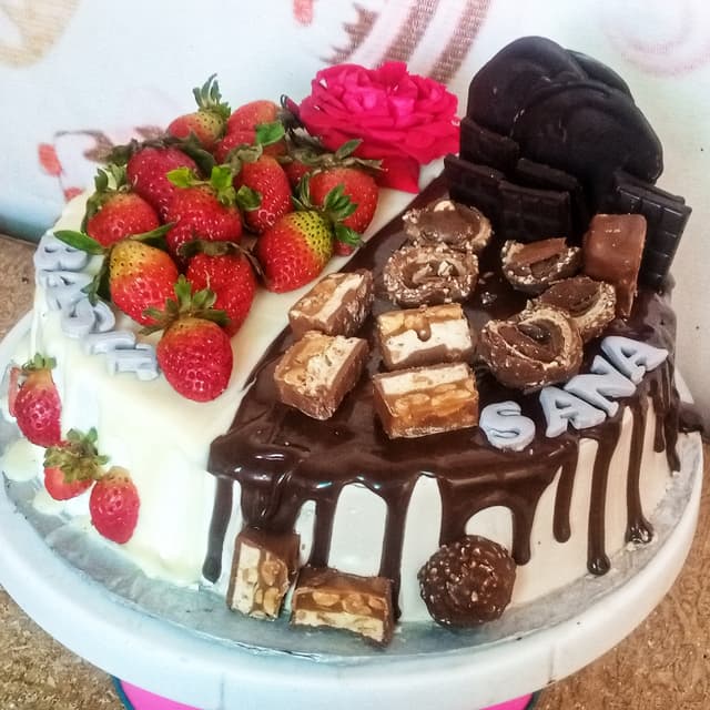 Half & half cake