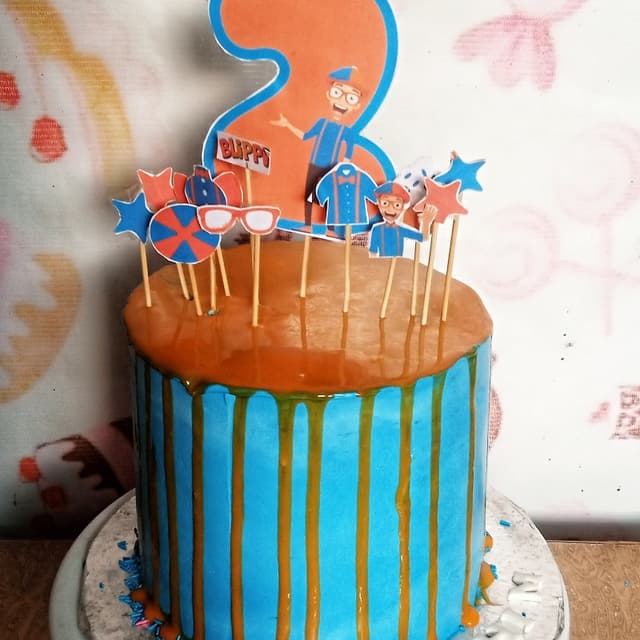 Blippi theme cake ( 3lbs)