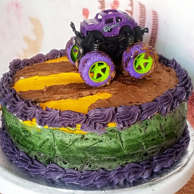 Monster truck cake
