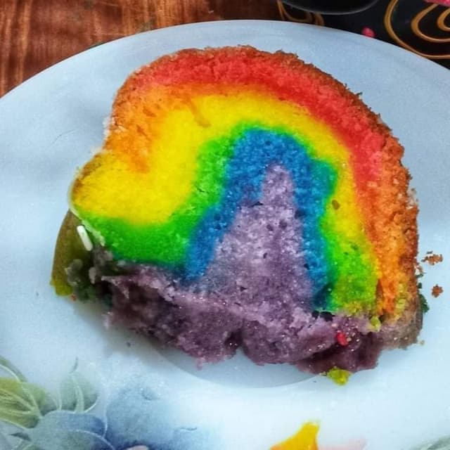 Rainbow Bundt  cake