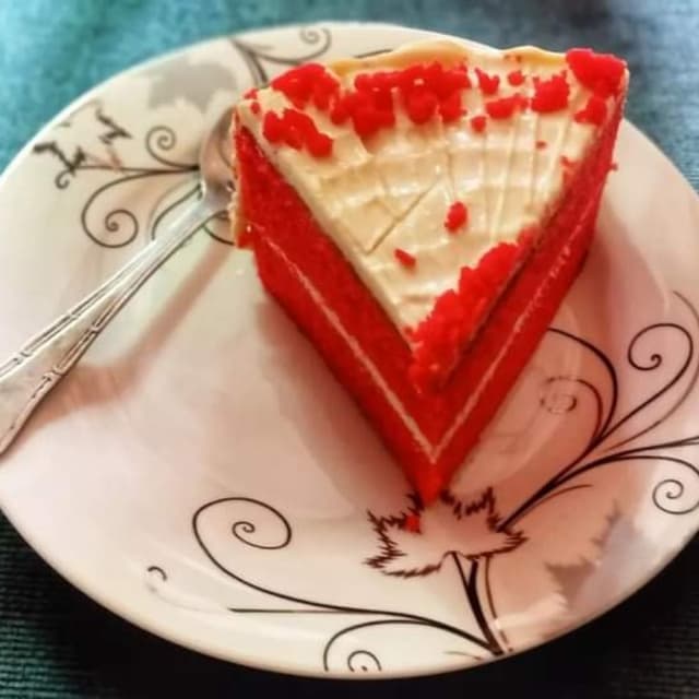Red velvet cake slice