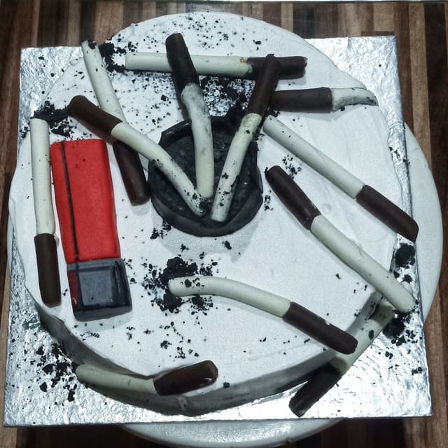 Cigarette theme cake