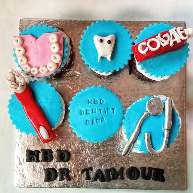 Dentist theme cupcakes